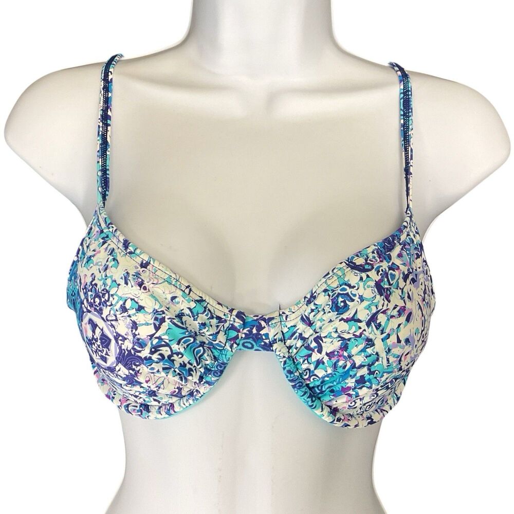 Sunsets Womens Size Medium Odyssea Jayne X Back Padded Underwire Bikini‎ Top NWT